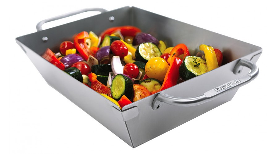 Mély rozsdamentes grill wok