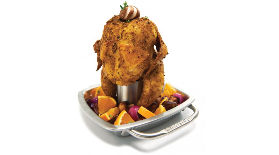 Rozsdamentes csirkesütő tál